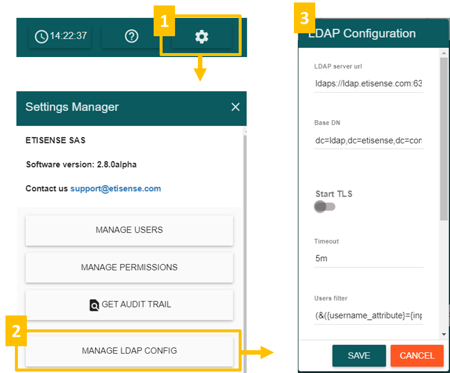 LDAP Configuration Menu